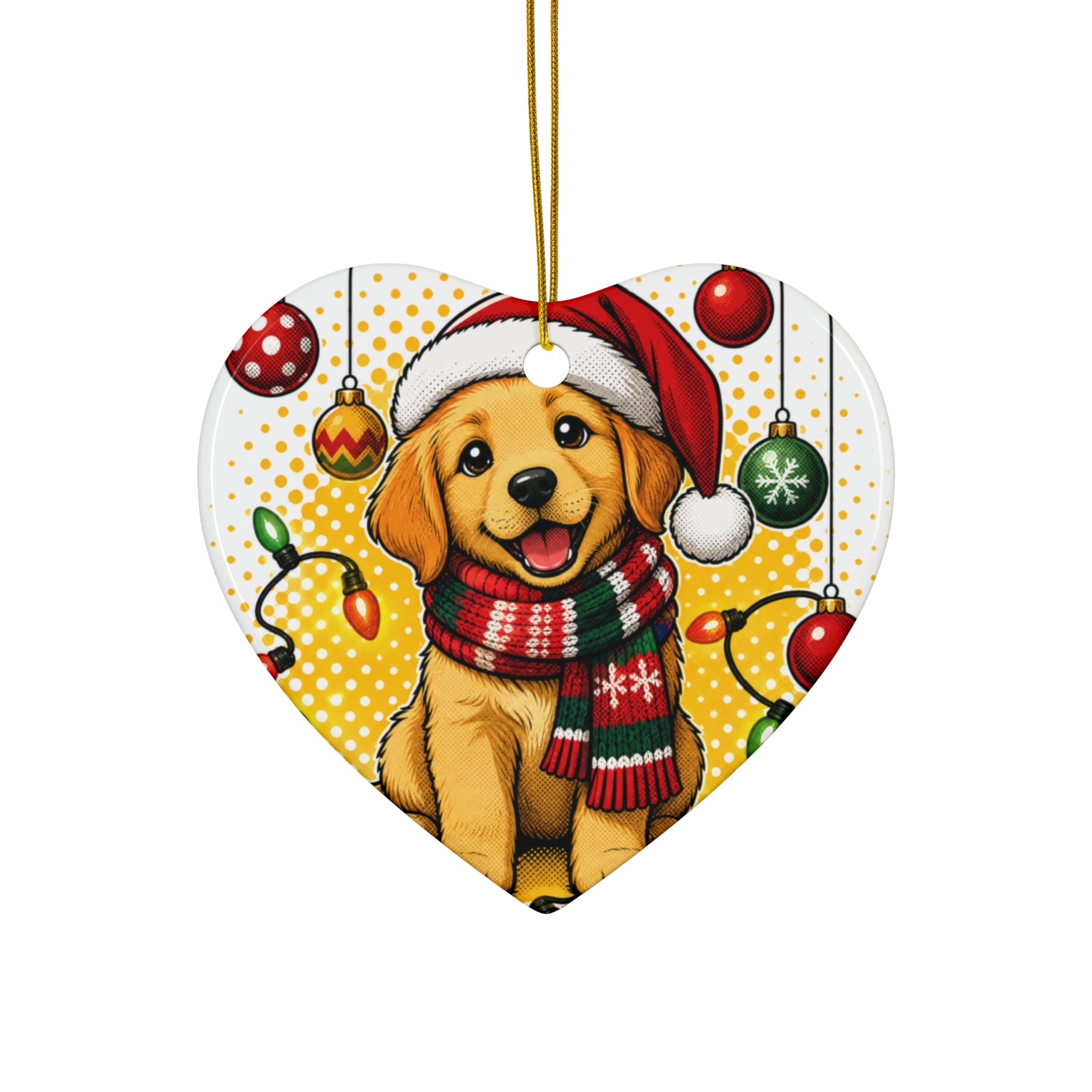 Merry & Bright — Dog's First Christmas Pop-Art Ornament