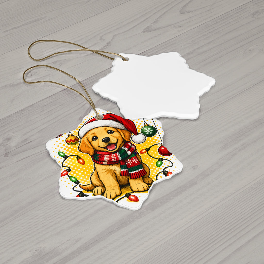 Merry & Bright — Dog's First Christmas Pop-Art Ornament