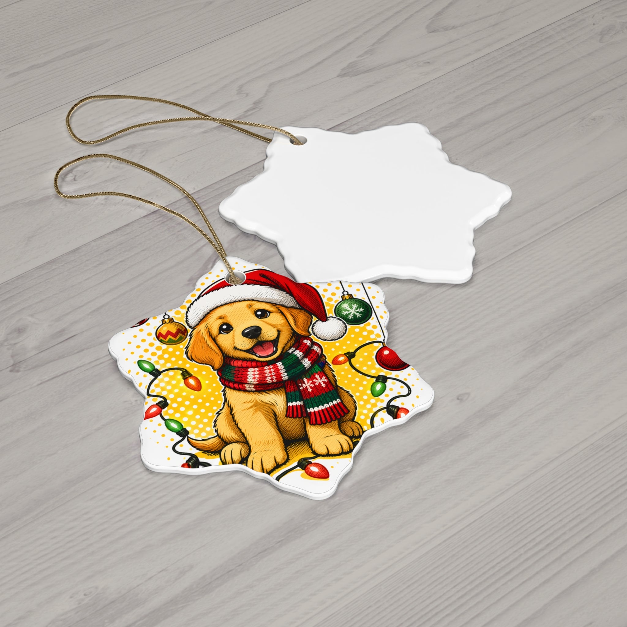 Merry & Bright — Dog's First Christmas Pop-Art Ornament