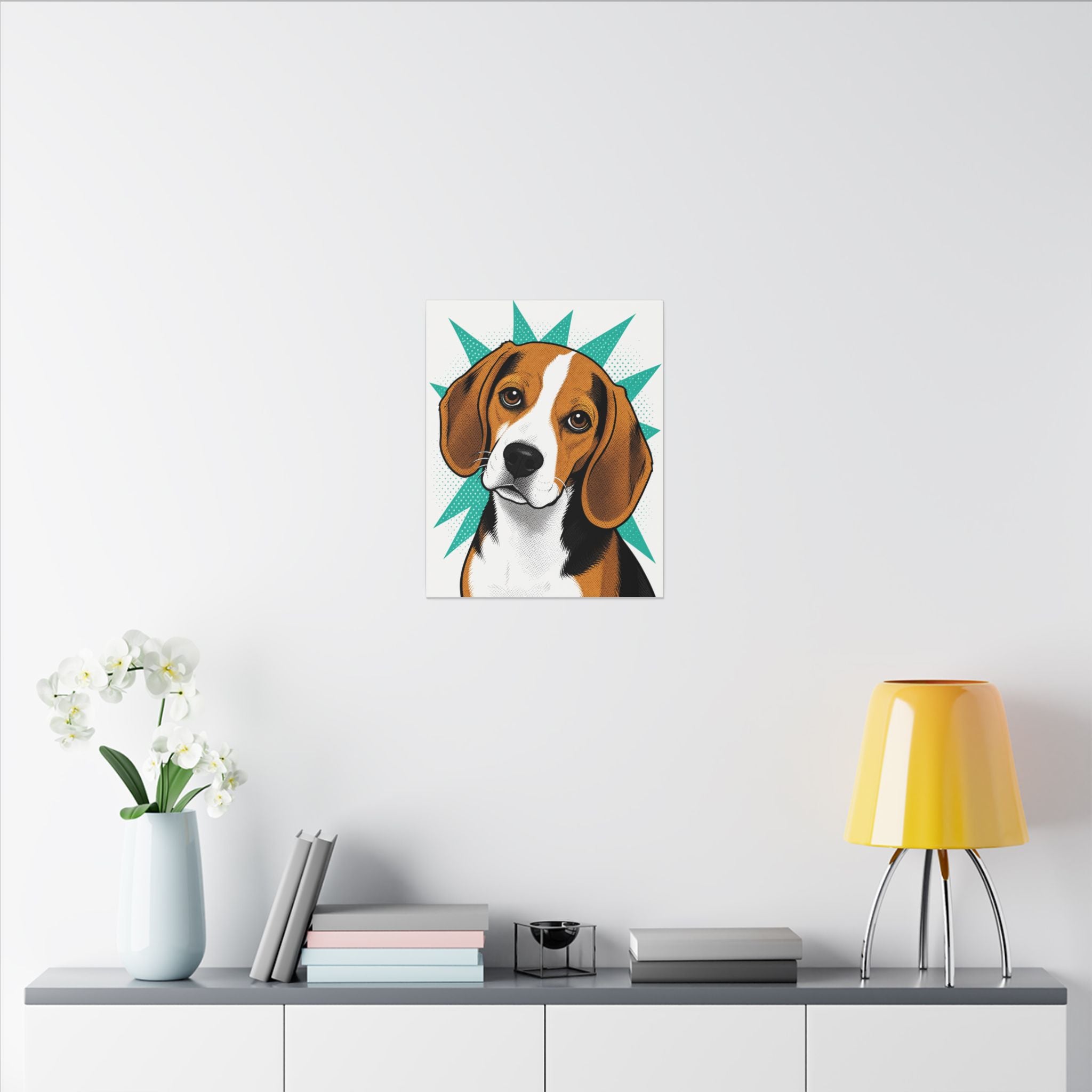 Beagle Blues — Pop-Art Beagle Canvas