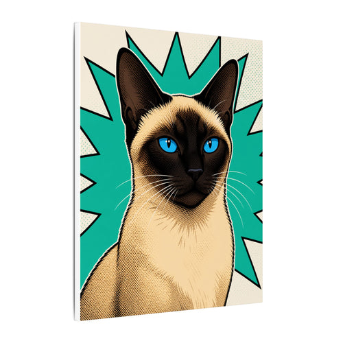 Blue-Eyed Beauty — Pop-Art Siamese Cat Canvas
