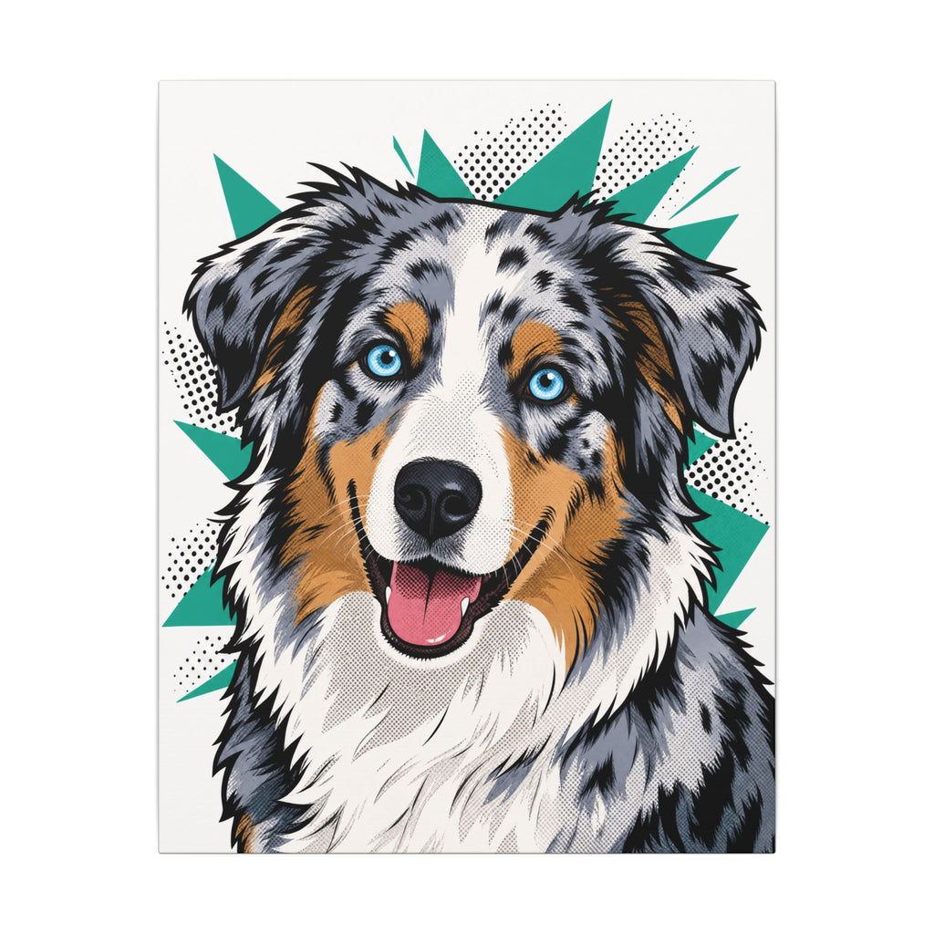 Merle Magic — Pop-Art Australian Shepherd Canvas