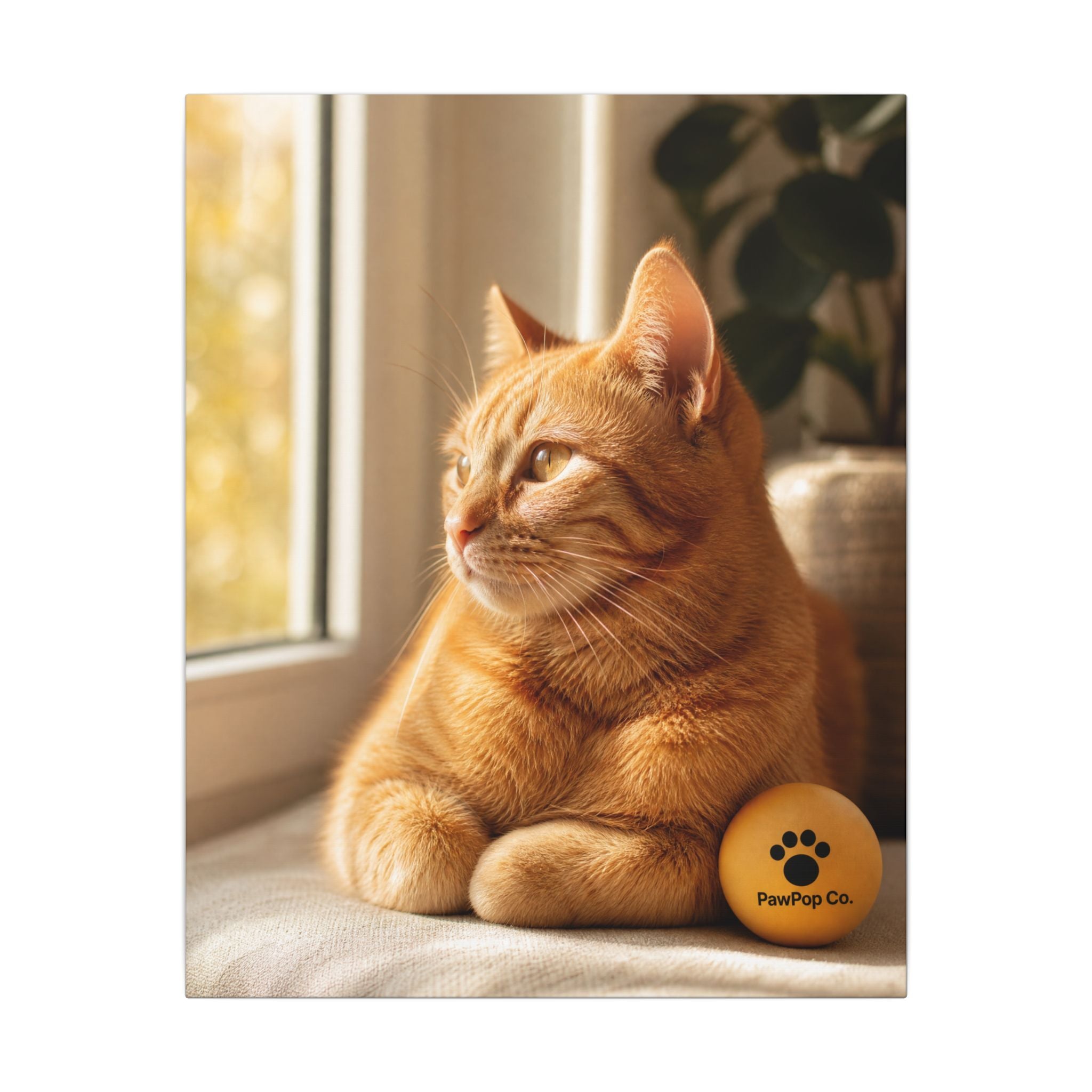 Sunlit Tabby — Fine-Art Cat Portrait Canvas