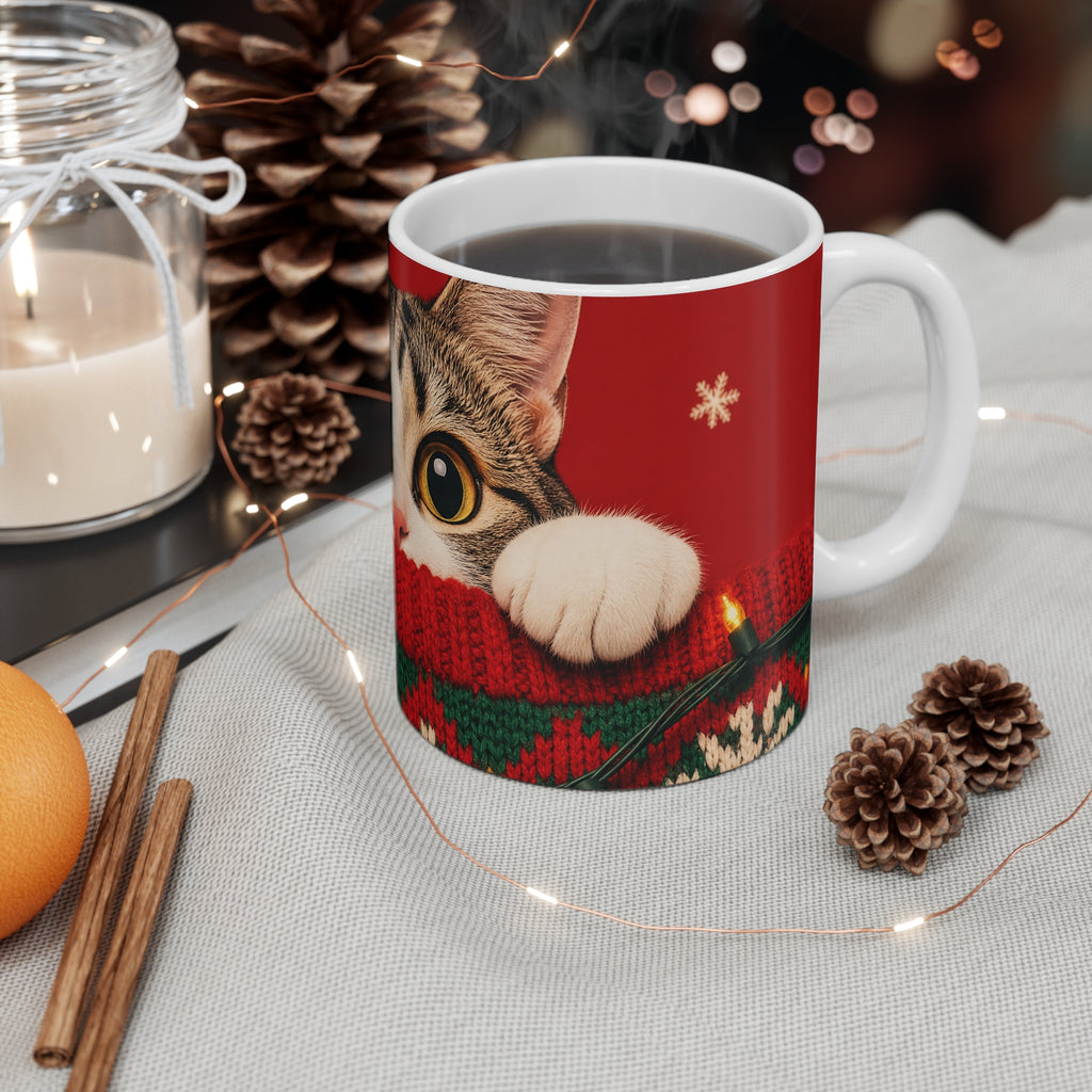Meowy Christmas — Pop-Art Cat Mug