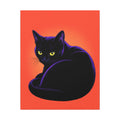 Midnight — Pop-Art Black Cat Canvas