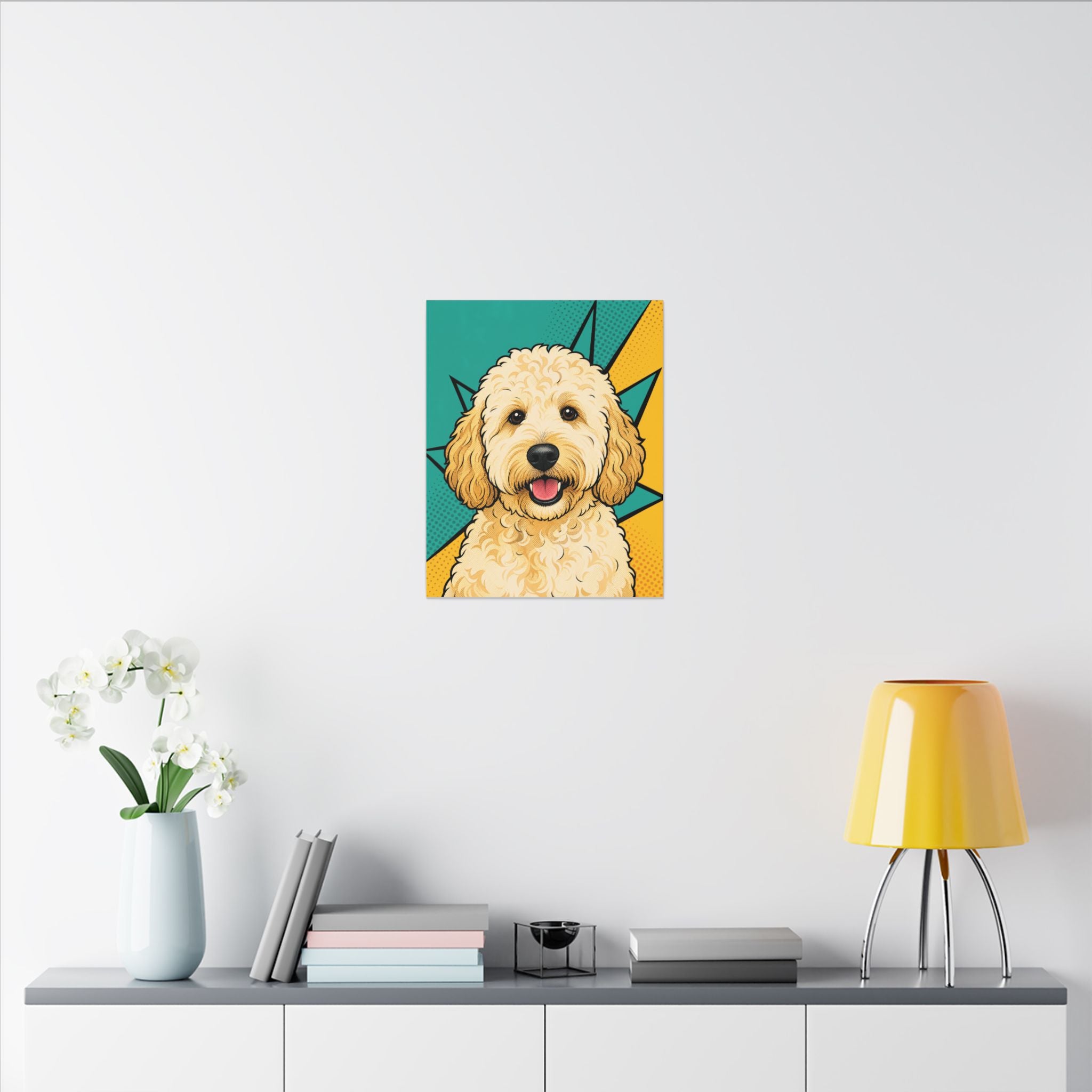 Doodle Dream — Pop-Art Goldendoodle Canvas