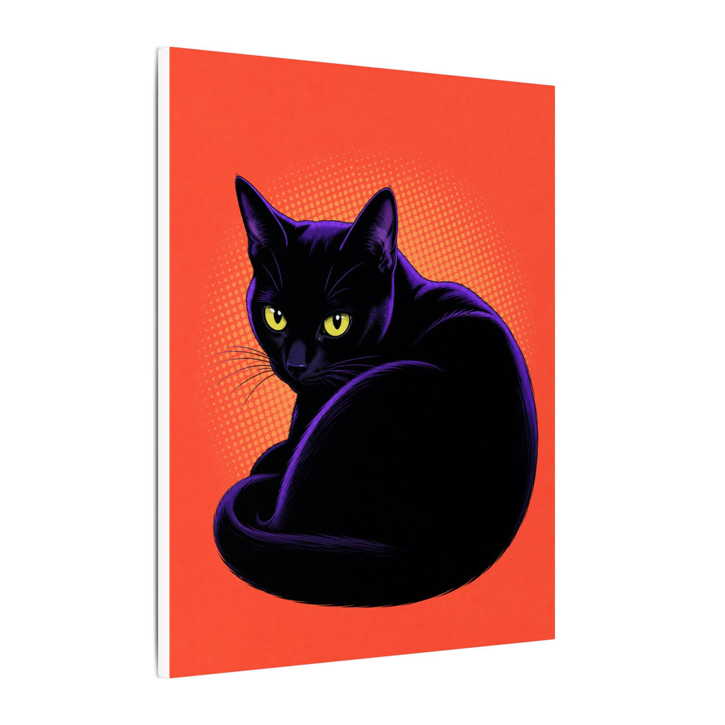Midnight — Pop-Art Black Cat Canvas