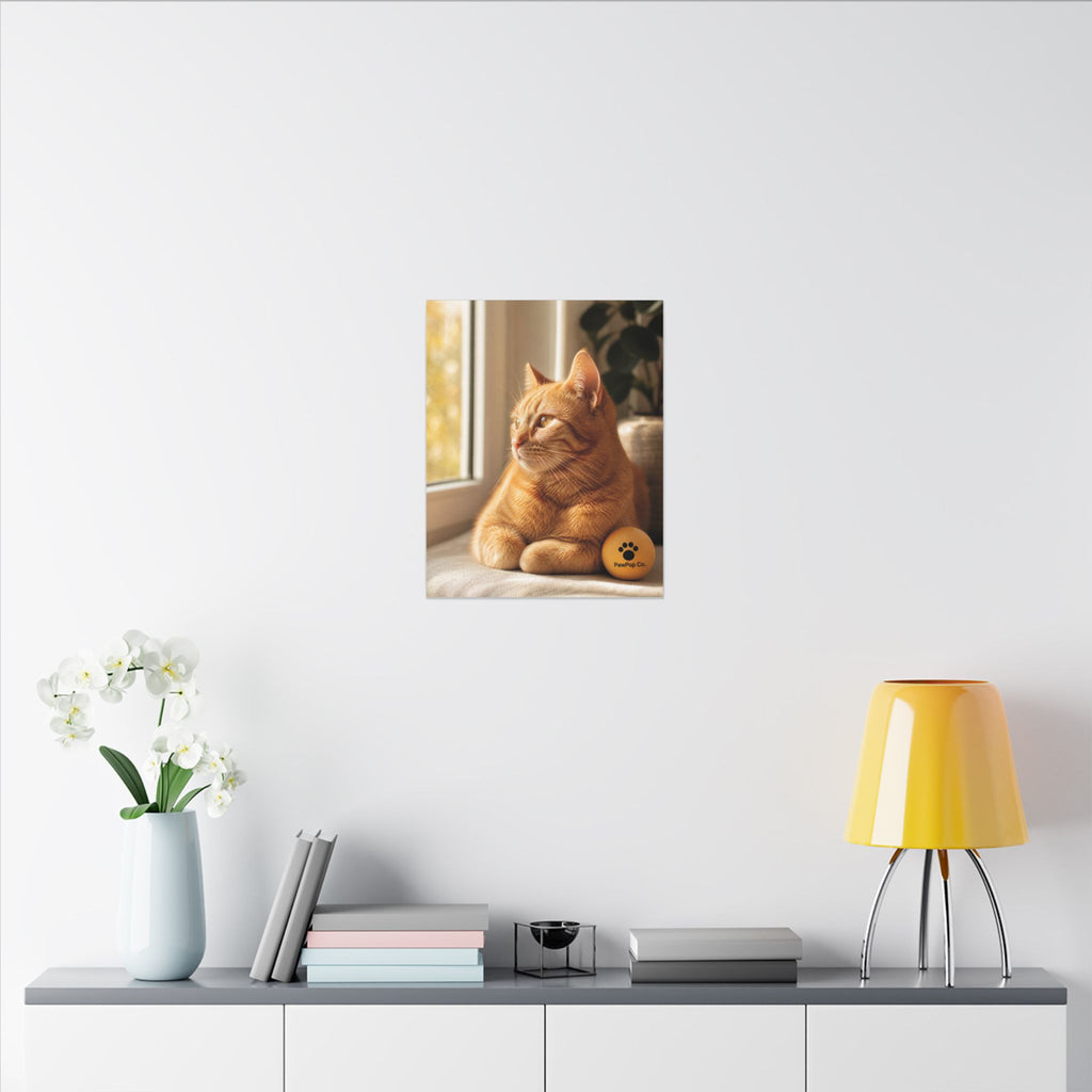 Sunlit Tabby — Fine-Art Cat Portrait Canvas