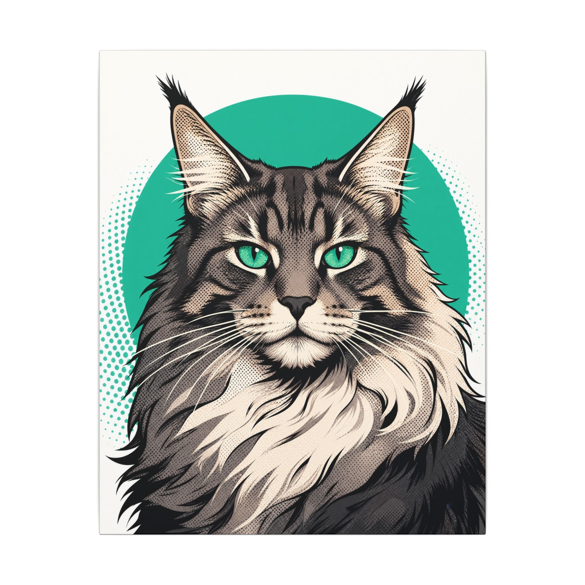 Gentle Giant — Pop-Art Maine Coon Canvas