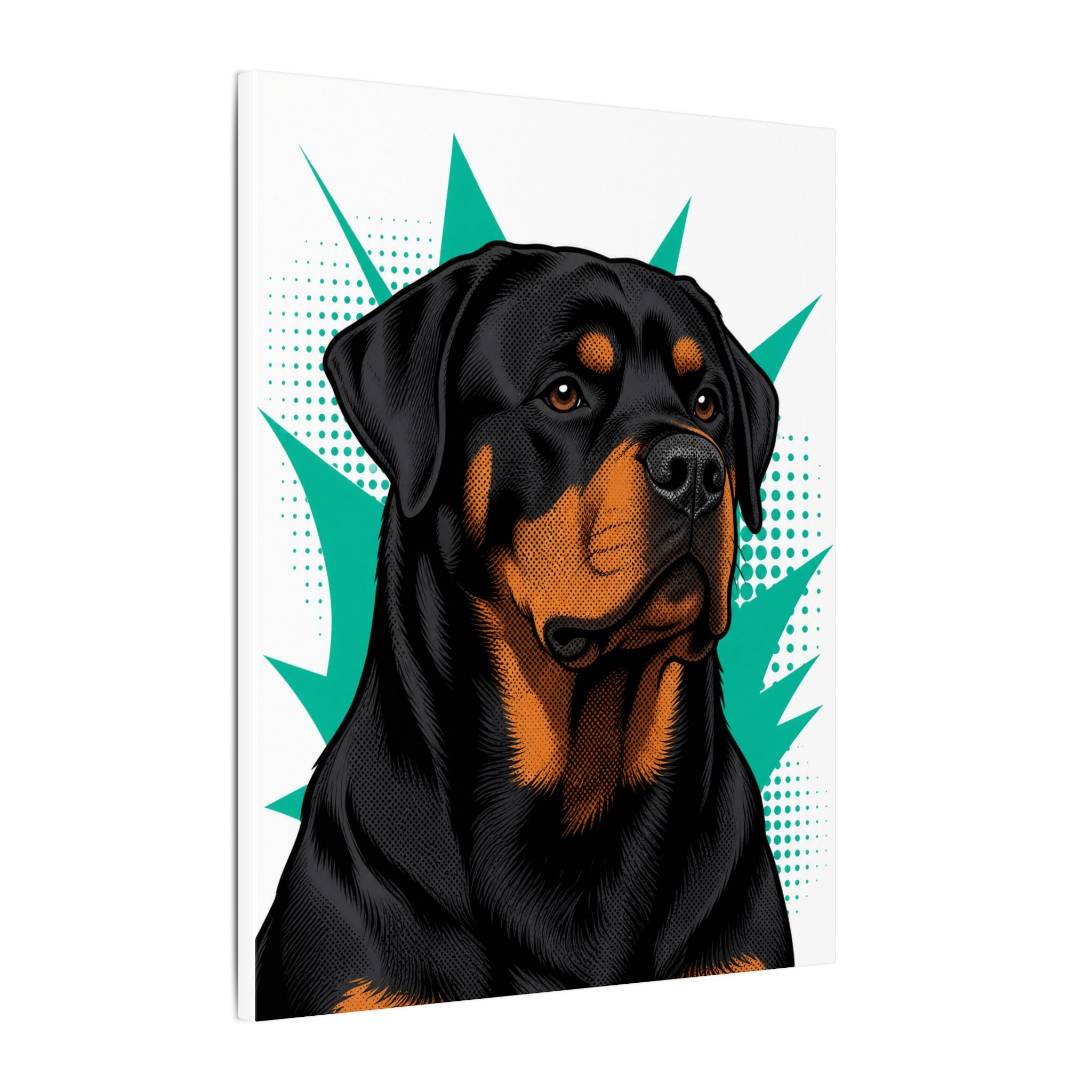 Rottie Royalty — Pop-Art Rottweiler Canvas