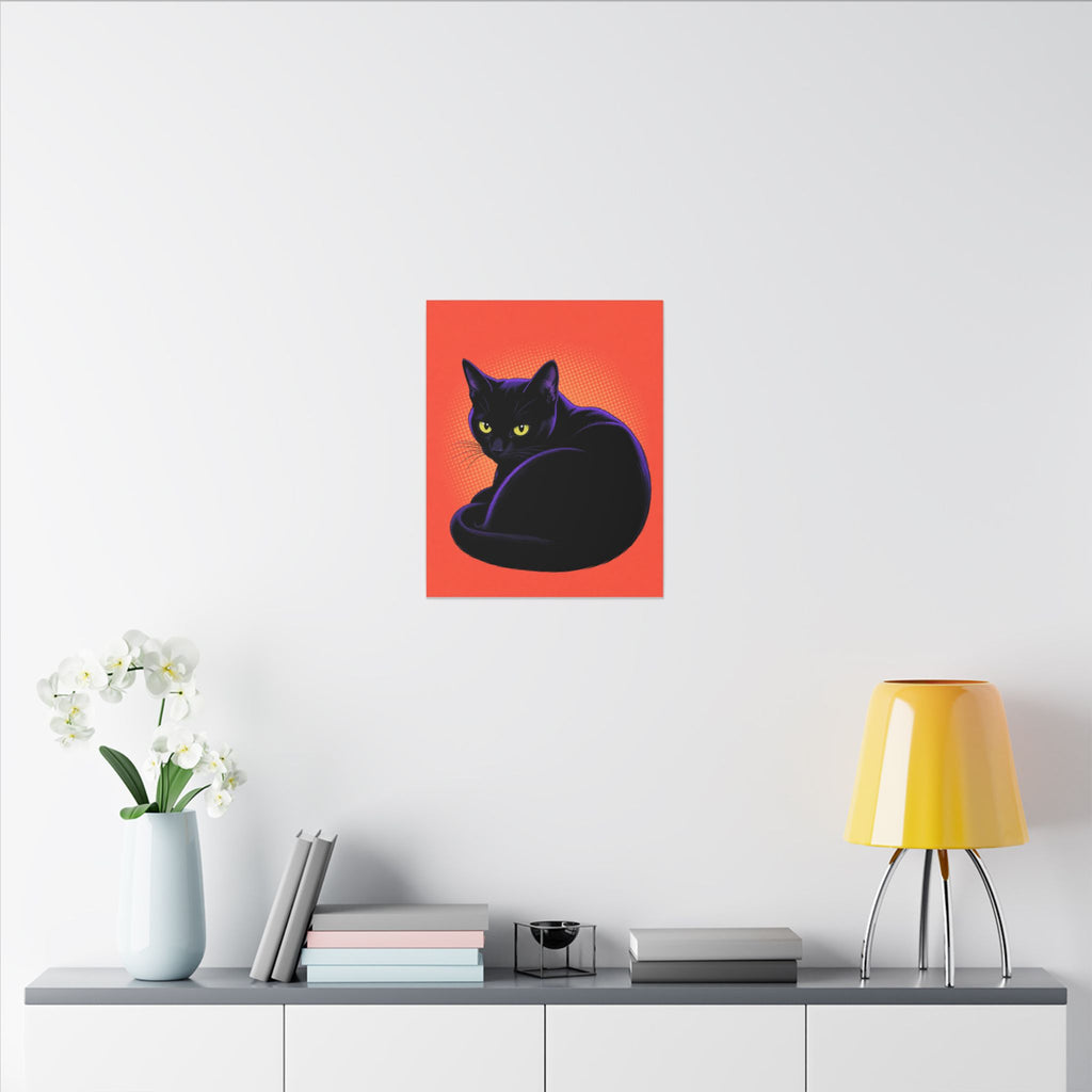 Midnight — Pop-Art Black Cat Canvas