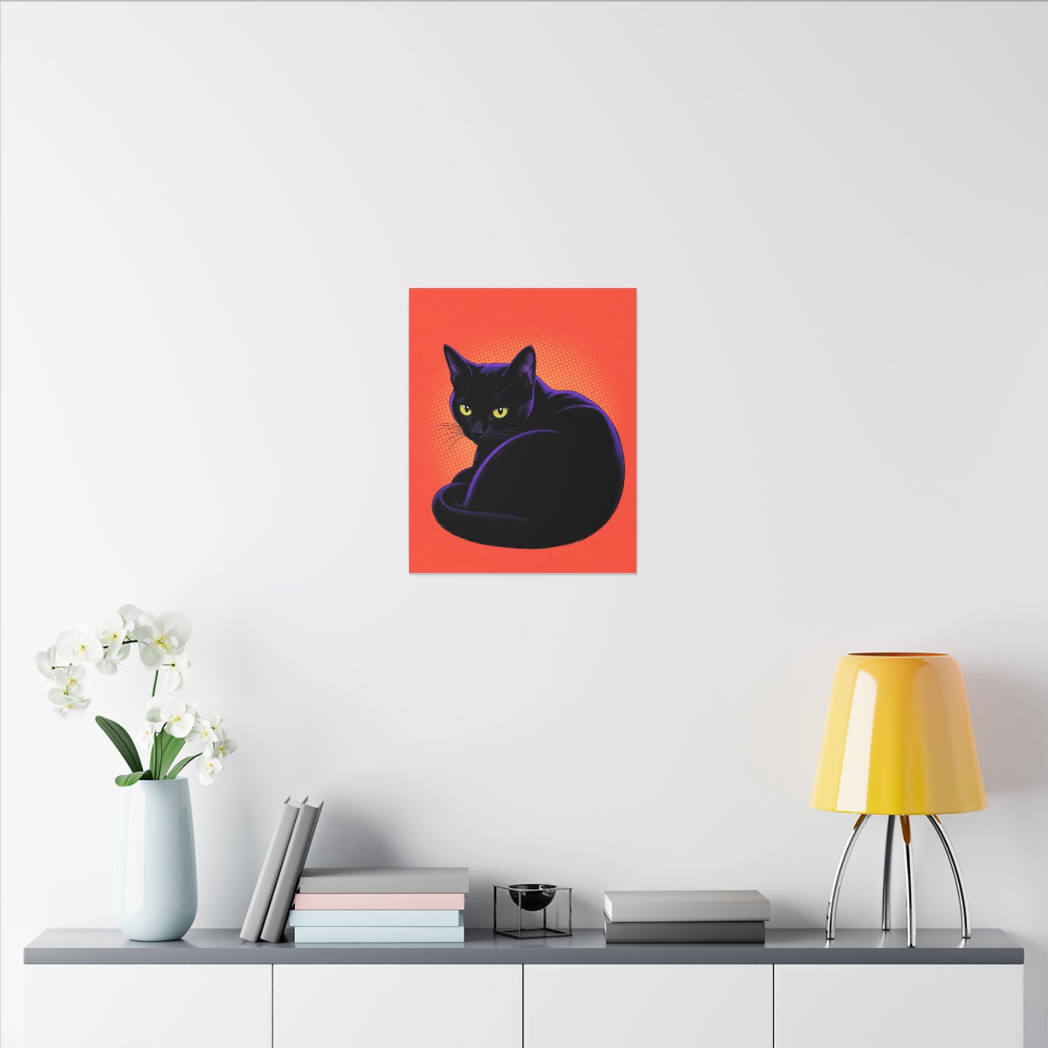 Midnight — Pop-Art Black Cat Canvas