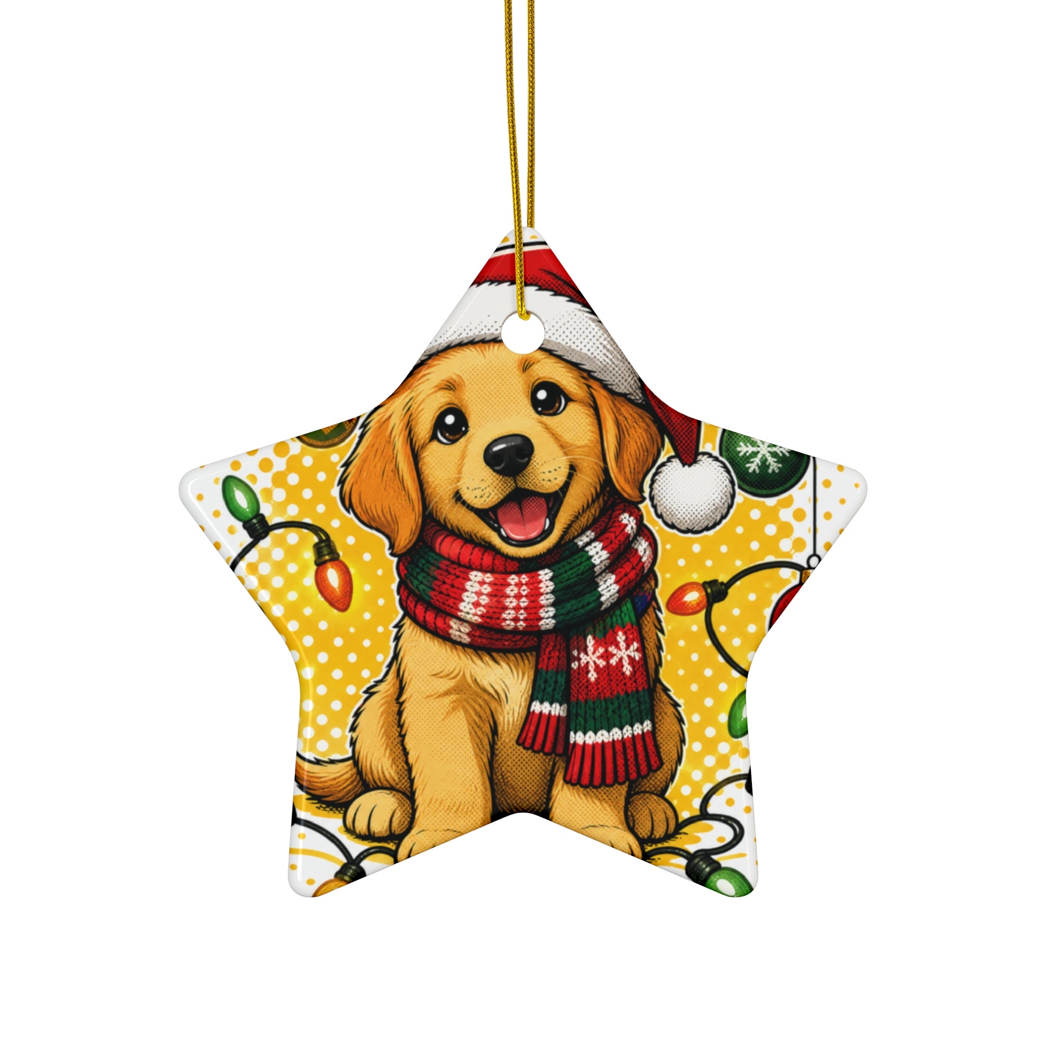 Merry & Bright — Dog's First Christmas Pop-Art Ornament