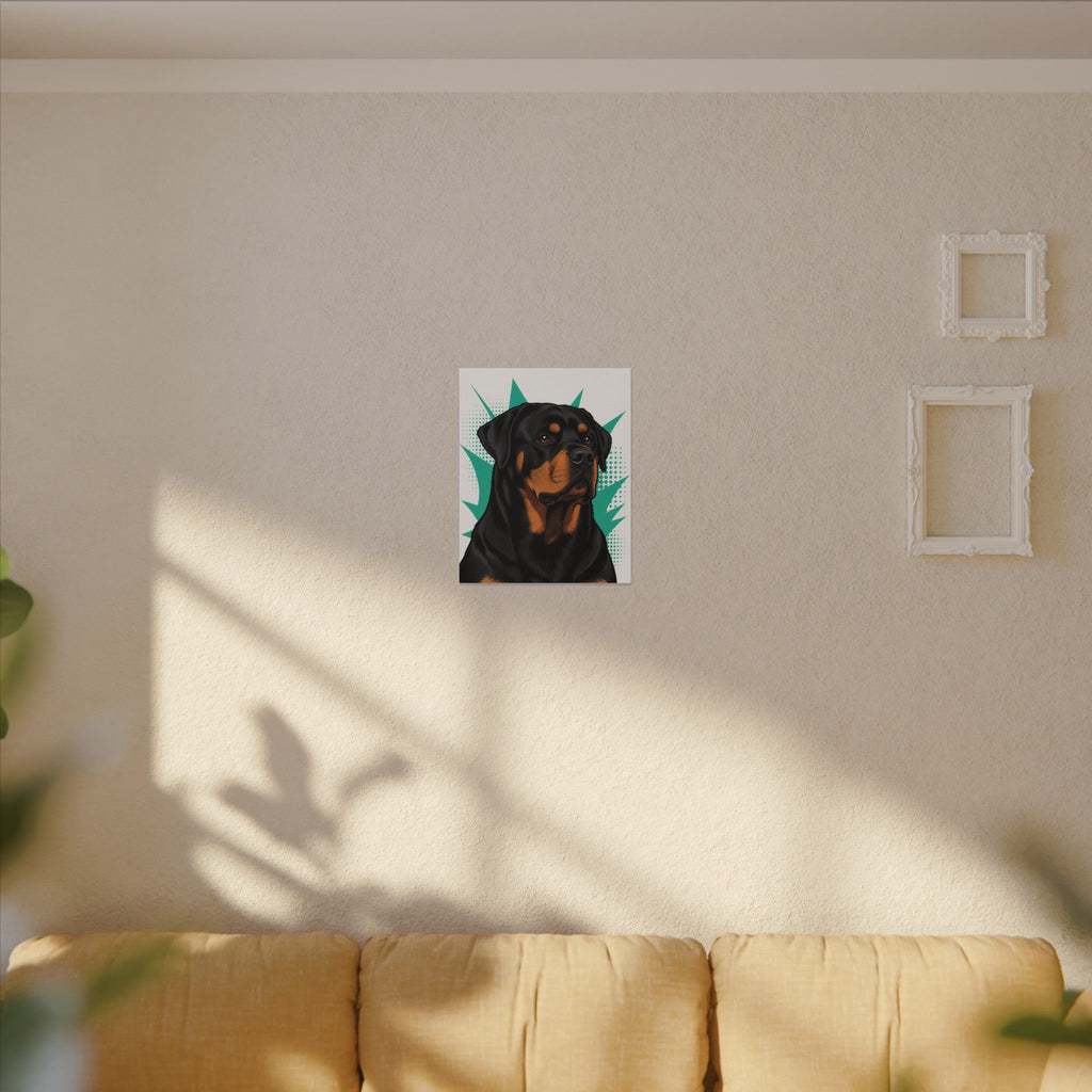 Rottie Royalty — Pop-Art Rottweiler Canvas