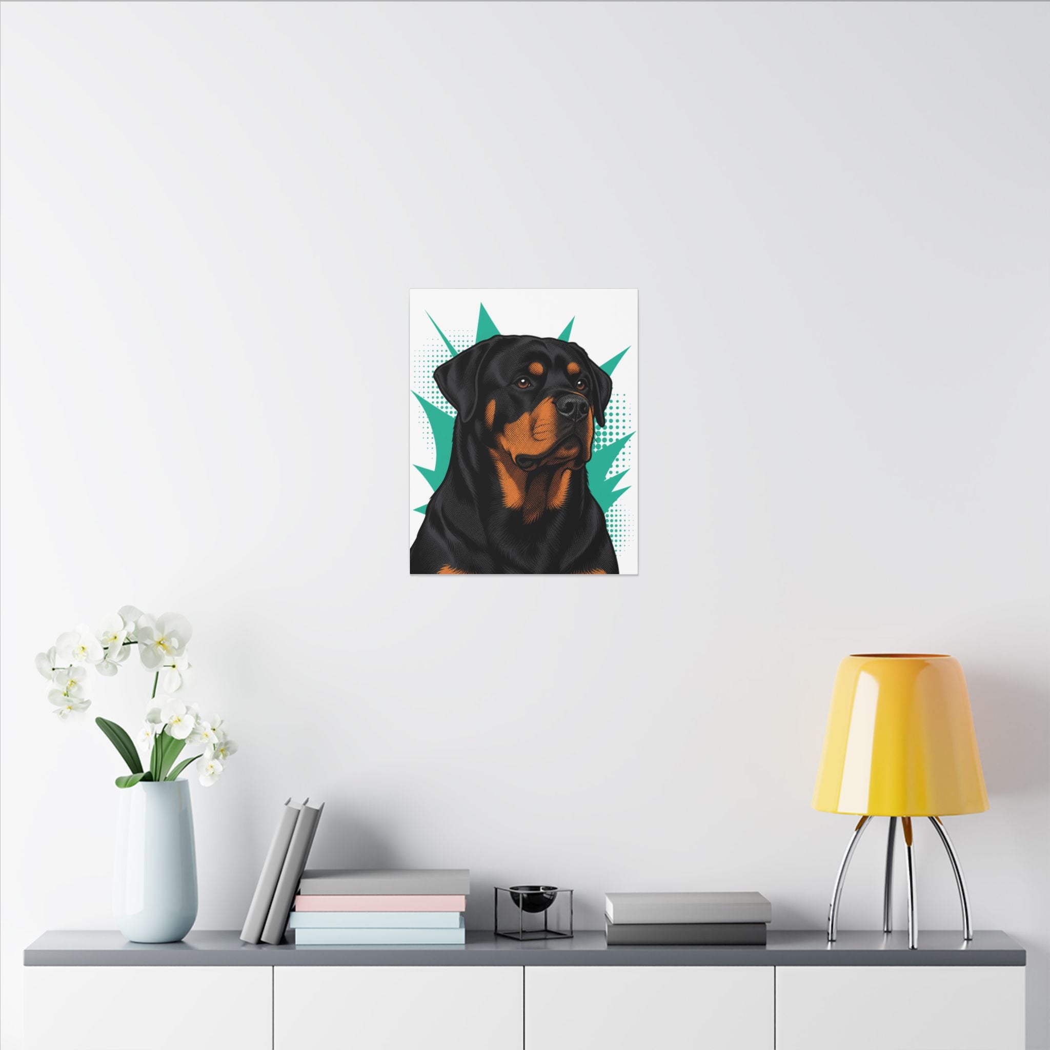 Rottie Royalty — Pop-Art Rottweiler Canvas