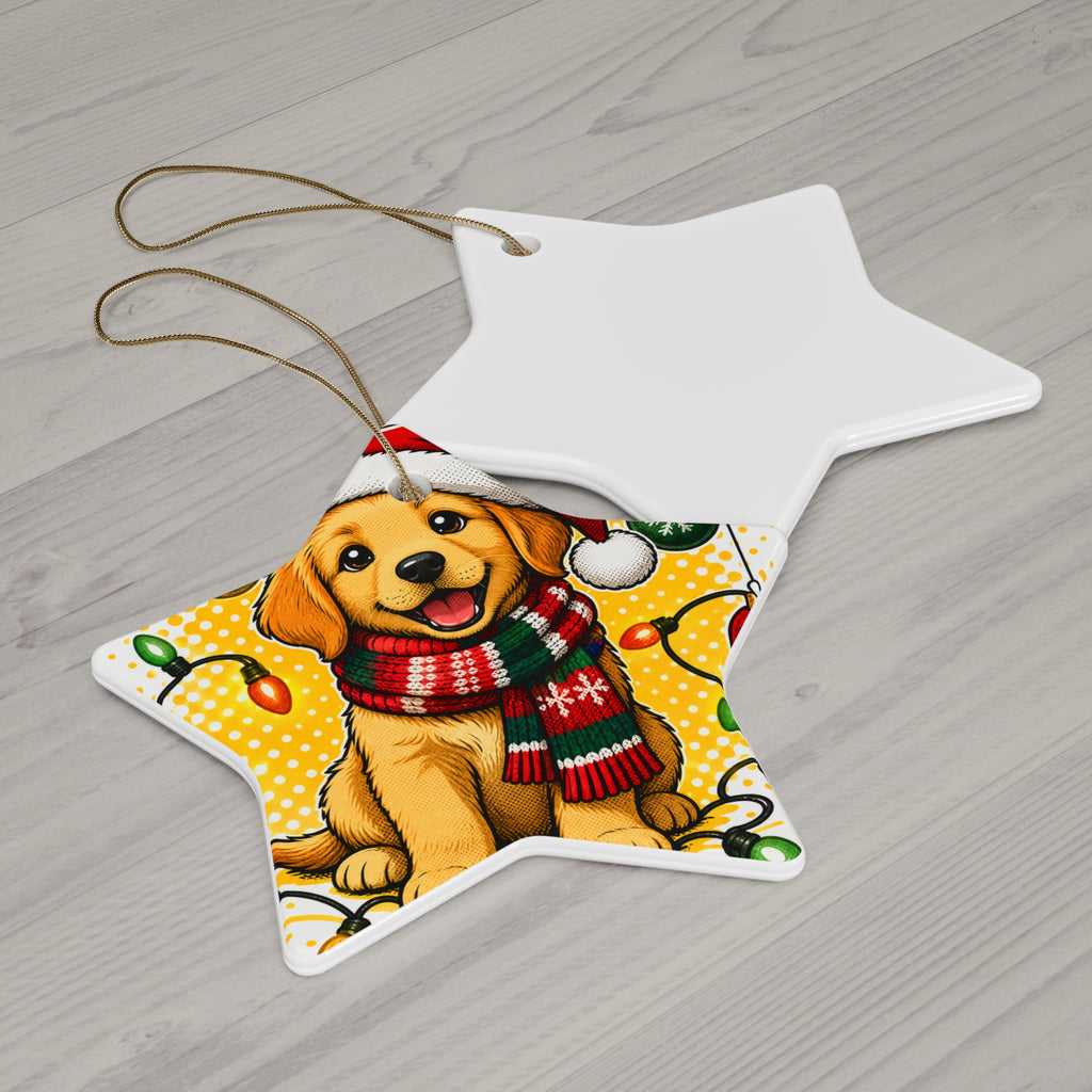Merry & Bright — Dog's First Christmas Pop-Art Ornament