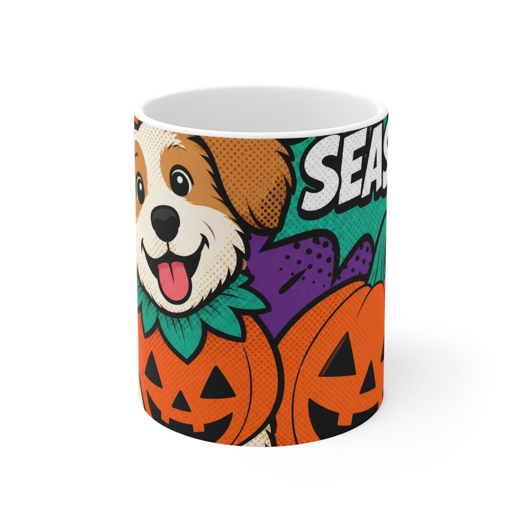Spooky Season — Pop-Art Halloween Dog Mug
