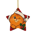 Santa Paws — Pop-Art Cat Christmas Ornament