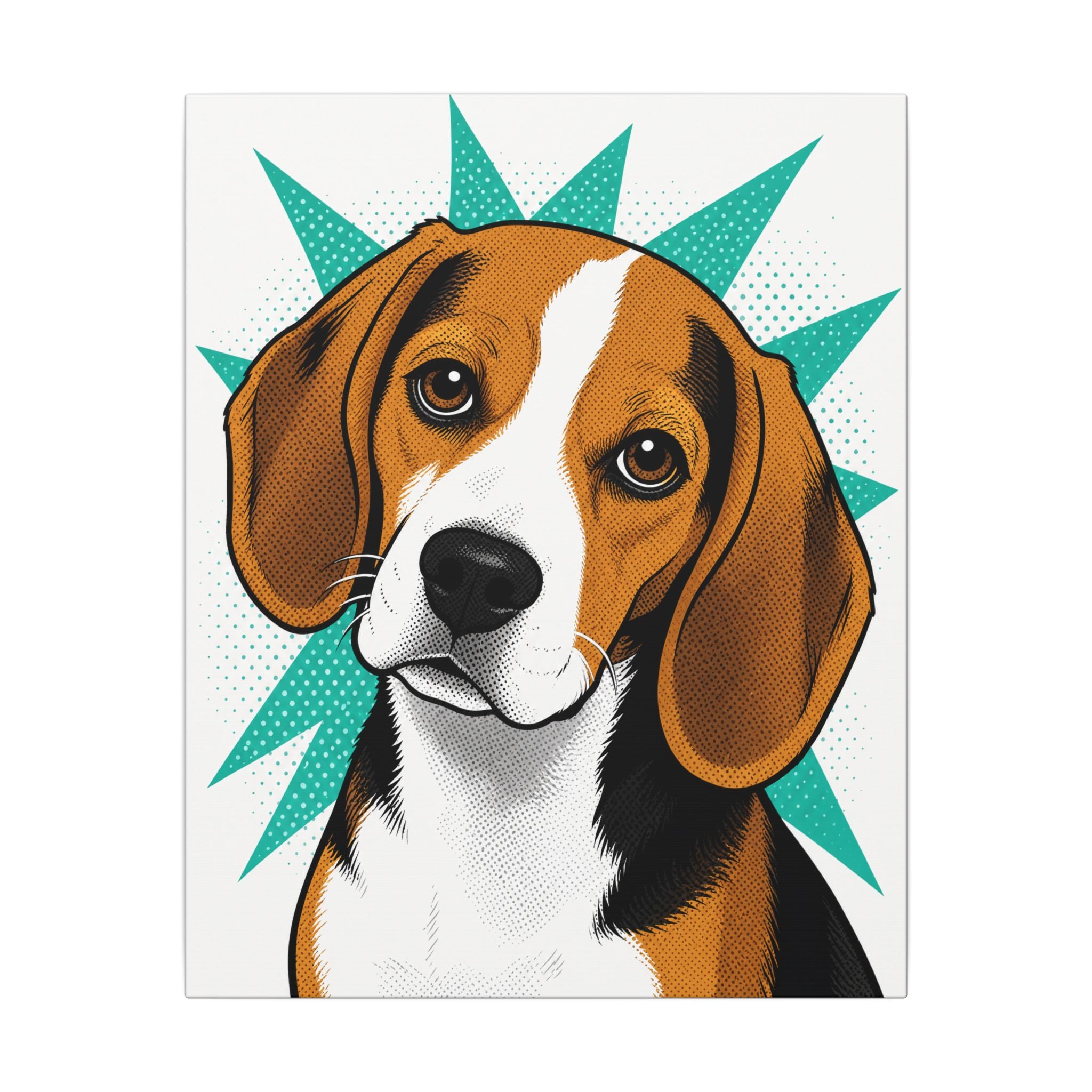 Beagle Blues — Pop-Art Beagle Canvas