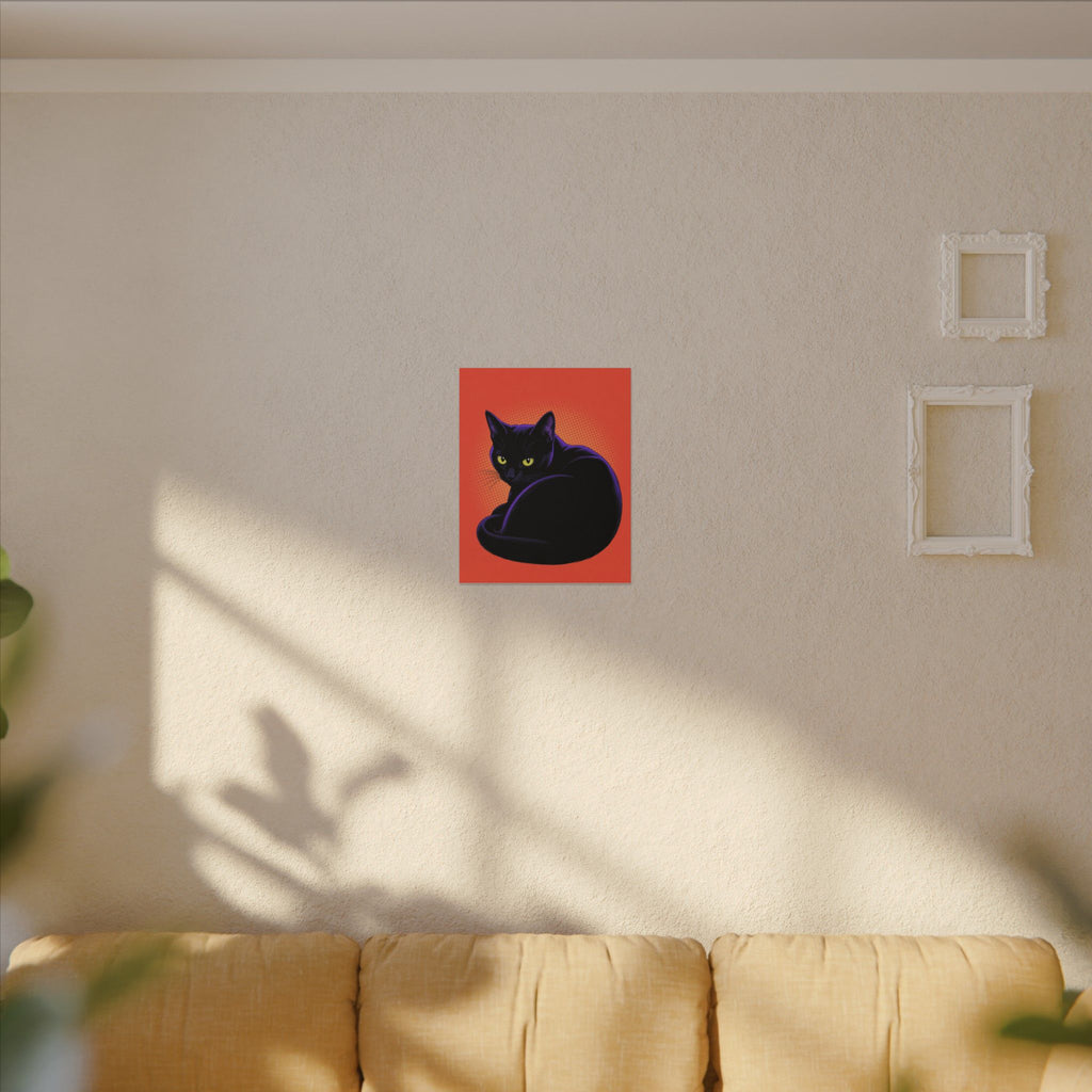 Midnight — Pop-Art Black Cat Canvas