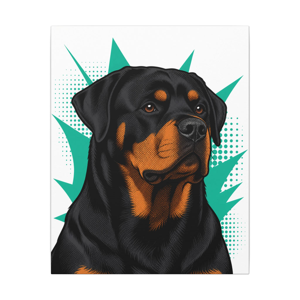 Rottie Royalty — Pop-Art Rottweiler Canvas