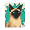 Blue-Eyed Beauty — Pop-Art Siamese Cat Canvas